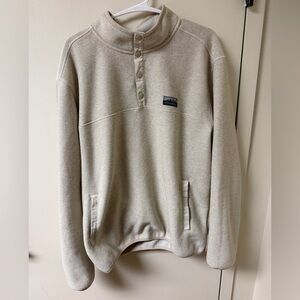 Eddie Bauer Men's Beige Button-Up Sweater